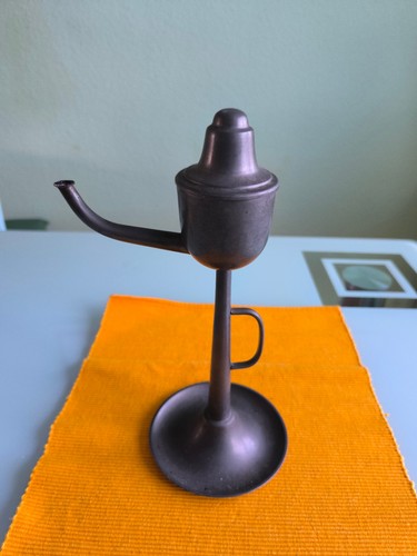 öllampe zinn tischlampe - zinn,