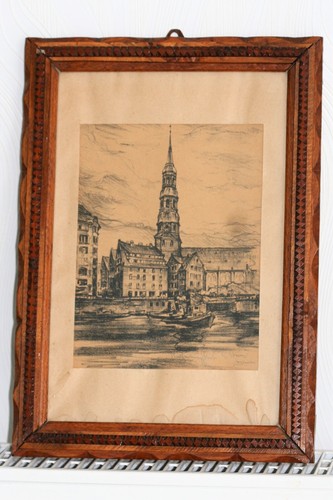 Alte lithographie hamburg - alte, lithographie.