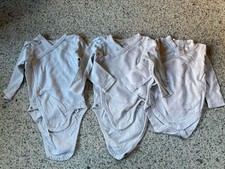 3 H&M Baby Langarmbodys weiß Größe 62 Wickelbodys