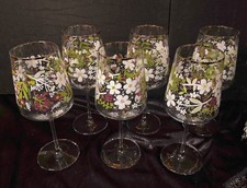 6 Ritzenhoff Gläser #12 SOMMERTAU neu, Design August Loibner, mit Platinrand