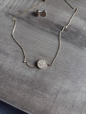 Fossil Damen Schmuck Set, Halskette und Armband, Edelstahl Roségold