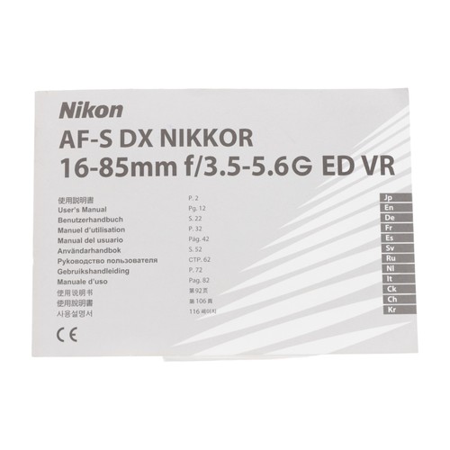 Niko dx nikkor 16 85mm - af.-,
