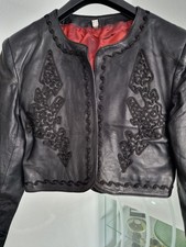 Damen Jacke Bolero Echt Leder