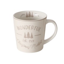 Becher FARMER weiß grau