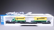 H0 DC Roco Auto+Waggon 1902 Huckepackwagen-Set Saads DB Schenker in OVP #WA_214