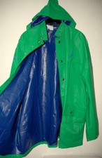 NEU! Herren Glanz PVC Regenjacke + Kapuze Regenmantel Regen Jacke Mantel 56/XL