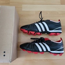 Neue schwarz/weiße ADIDAS-LEDER-Fußballschuhe "adi Nova", Größe 46 - 11!