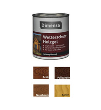 Wetterschutz Holzgel 750ml Langzeitlasur Seidenglänzend Farbwahl Holz Dimensa