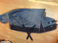 Ponydecke, HKM 95cm, Outdoordecke, Shettydecke, Stalldecke, Pferdedecke, blau