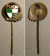 Emaillierte Anstecknadel Puch / Puch-Werke u.a. Fahrräder, Motorräder