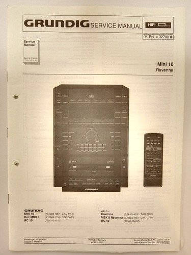 Grundig service manual - service,