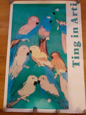 Walasse Ting "Papageien" Ting in Arti   XXL Druck