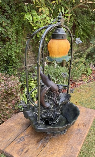 Delphin cherub wasserbrunnen - delphin,