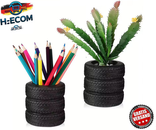Reifen stifthalter aus pvc - 2x, reifen-stifthalter