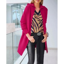 Strickjacke Heine pink Kapuze