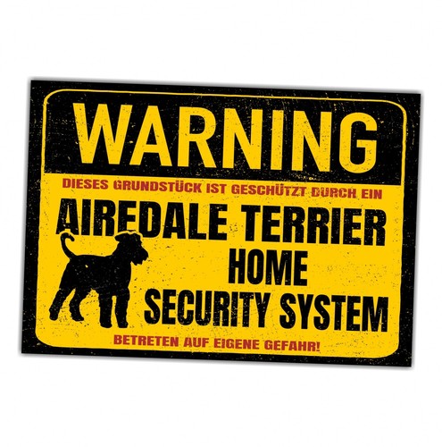 Airedale terrier dog schild - dog,