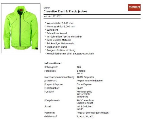 Spiro laufjacke wasserdicht - spiro,