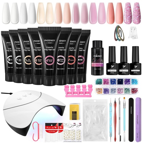 Polygel nagelset farben mit - nagelset, 8