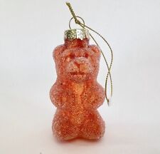 Jelly Baby Glaskugel Weihnachtsdeko Ornament orange rot 7 cm Gummibärchen