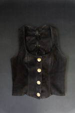 Vintage PYRATE STYLE Lederweste Schwarz Hamburg Leder rockig 