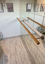 Ahornhandlauf/ Ballettstange mit Halterungen