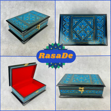 Boho Schmuckaufbewahrung Traditionelle, handbemalte Schmuckboxen Deko luxuriöse