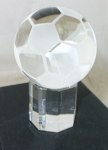 Glas fußbal figur - glas,