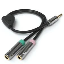 0,2m Audio Splitter Y-Kabel
