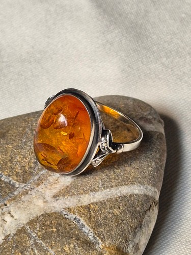 Vintage bernsteinring - vintage, in