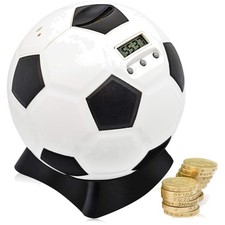 Fußball Sparschwein, Digital Münzzähler, Kinder, Geschenk, Fußballfan, Euro