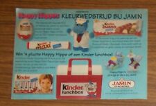 Seltene Werbung Ferrero Ü-Ei Kinder Surprise HAPPY HIPPO TRAUMSCHIFF NL #2 1995