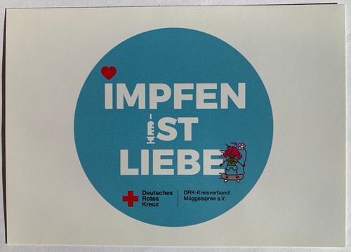 Postkarte impfen ist liebe - impfen,