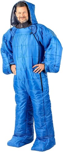 Neu schlafsack blau mit armen - blau,
