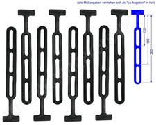 8x Gummistroppen Gummiband für Pkw Anhänger Planen Anhängerplane - schwarz 260mm