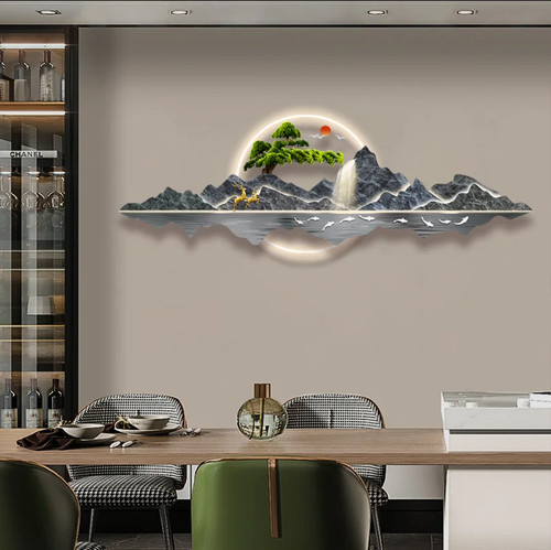 Bergpanorama led wandbild - led,