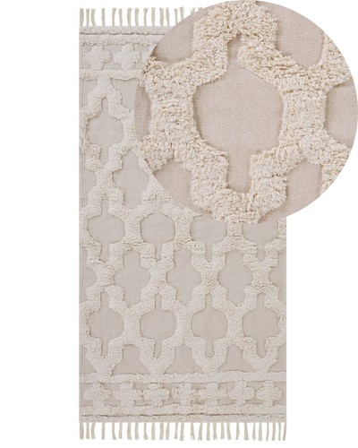 Teppich baumwolle beige - teppich,