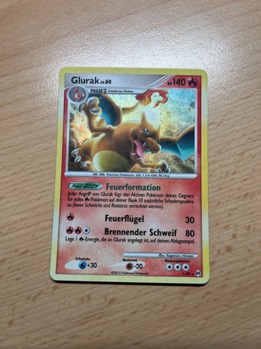 Pokémon karte glurak 60 - pokémon, lv.60