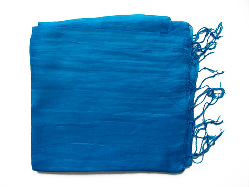 Seidenschal seidentuch blau - seidenschal,