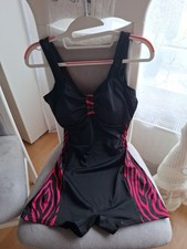 Damen Badeanzug Einteiler Schwarz Gr.42