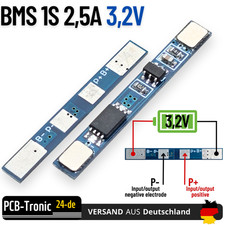 BMS 1S 2,5A 3,2V LiFePO4 Schutzmodul Akku PCB Board Lade Entladung Sicherung