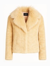 GUESS Kunstfell Jacke Beige S