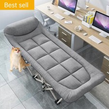 Klappbett Gästebett Feldbett 200KG Outdoor Indoor Liege mit DICKTER MATRATZE DE