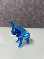 Glasfigur Elefant Figur Glas Glaskunst Tierfigur bunt (Guter Zustand)
