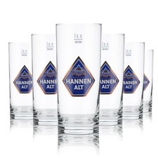 6x Hannen Alt Bierglas 0,3l