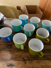 9 x Dibbern Schönwald Solid Color Kaffeebecher