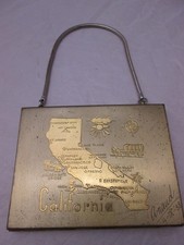 Vintage ~ Schöne alter Puderdose ~ Messing ~ California ~ Make up Dose Spiegel