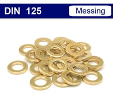 Unterlegscheiben M2 - M48  Messing - DIN 125 Beilagscheiben U-Scheiben - Form A
