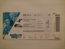 Used Ticket Olympic 2014