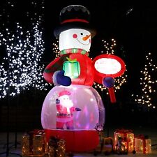 B-WAREN Led Schneemann Schneefall Beleuchtet Aufblasbar snowman weihnachtsdeko