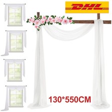 Querbehang Freihanddeko Weiß